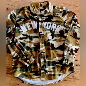 Vintage Browny‎ Women’s Shirt Size L Camouflage Button Down Flannel Preloved